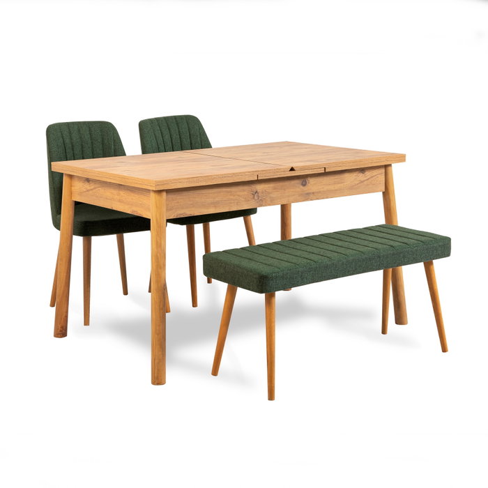 Hanah Home Santiago Atlantice -Green Conjunto de Comedor Extensible Hanah Home Santiago Atlantice -Green Conjunto de Comedor Extensible